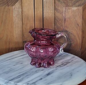 Elegant Purple Glass Pitcher